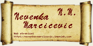 Nevenka Marčićević vizit kartica